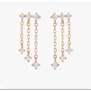 Gold over .925 SS dangle earrings
